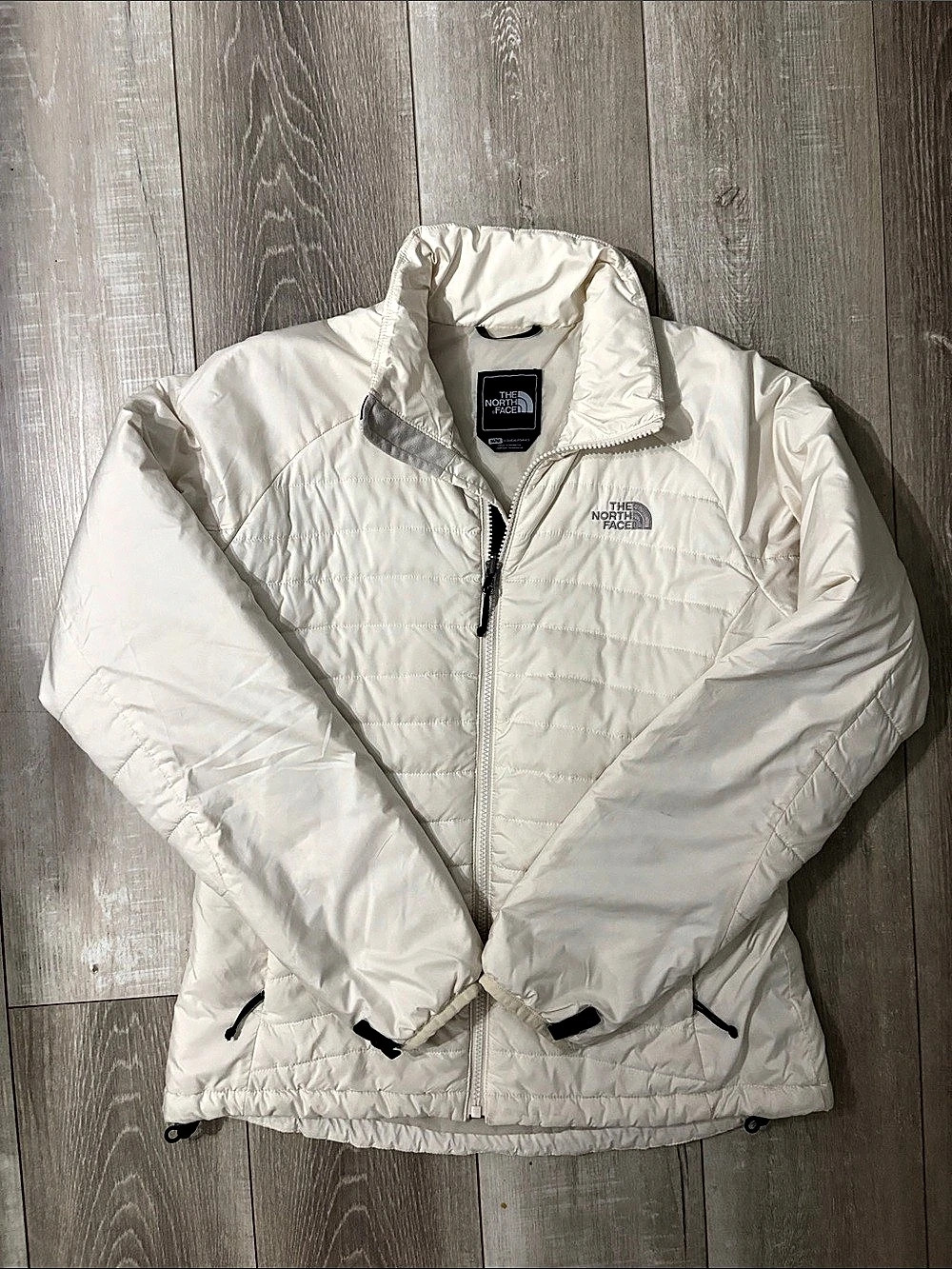 The North Face ThermoBall Eco Jacket Puffer Jacket in Off White Like New